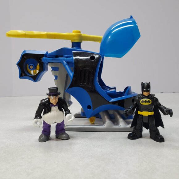 Imaginext Batman Helicopter Batcopter Batman DC Super Friends Penguin - Picture 3 of 10